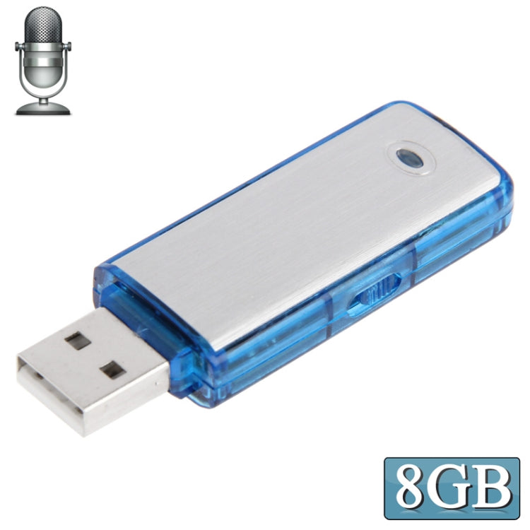 錄音功能U盤, 8GB SK-858, 8GB (Blue)