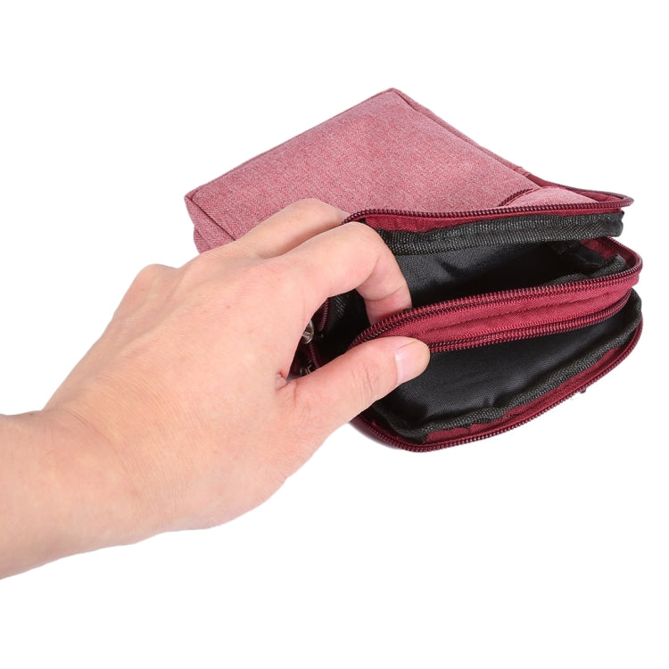 6.3寸以下通用型 牛仔布水洗料休閑掛筆手機套/掛腰包 尺寸：18.0 x 11.0 x 2.5cm