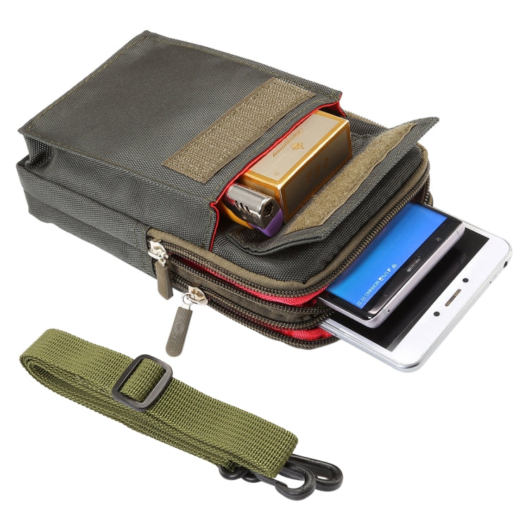 6.4英寸以下通用 掛腰包斜跨包，帶皮帶扣和登上扣