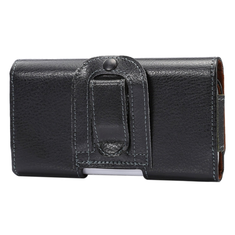 適用於蘋果    iPhone X    & 三星蓋樂士S7 & S6 Edge & S6 & S5, 索尼Xperia Z5 & Z4 & Z3 華為P9 & P8, 等5.2寸相同規模機型通用 皮革荔枝紋可旋轉背夾扣上下開橫套掛腰包