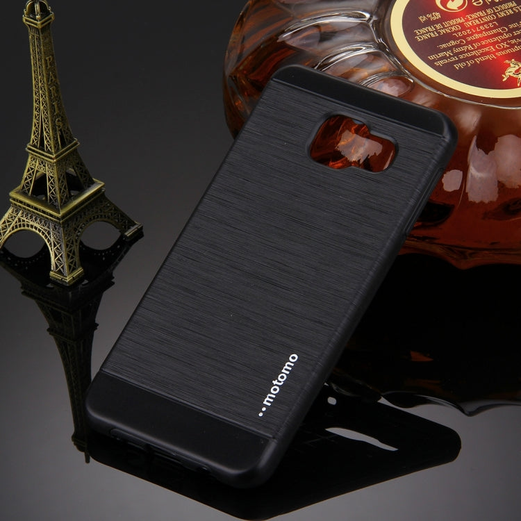 適用於三星蓋樂世 A7  / A710   MOTOMO拉絲紋金屬+TPU保護殼