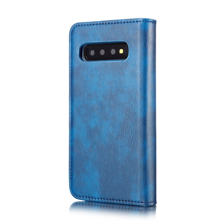 DG.MING 適用於三星 Galaxy S10 Plus 兩折牛皮款左右開可拆分磁吸皮套 帶支架&卡槽&錢包