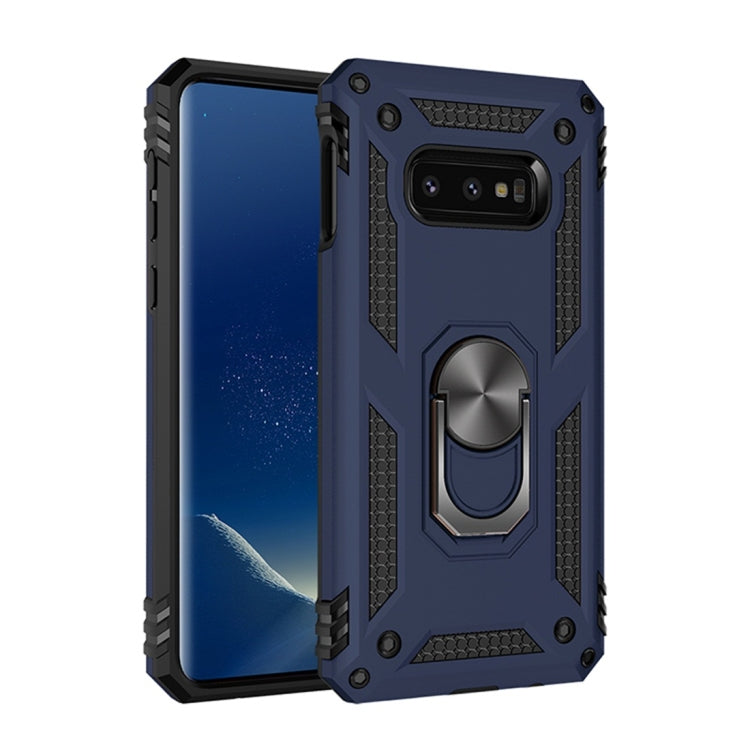 適用於三星 Galaxy S10e TPU + PC軍士盔甲防摔保護殼，帶360度旋轉支架