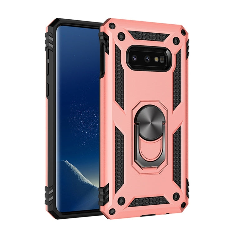 適用於三星 Galaxy S10e TPU + PC軍士盔甲防摔保護殼，帶360度旋轉支架