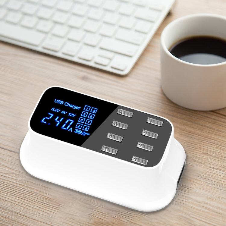 YC-CDA19A 八口USB多功能40W智能數顯快充充電器 英規