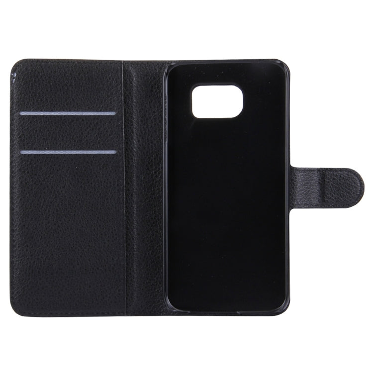 適用於三星蓋樂世 S6 / G920 荔枝紋左右開皮套 帶支架&卡槽&錢包