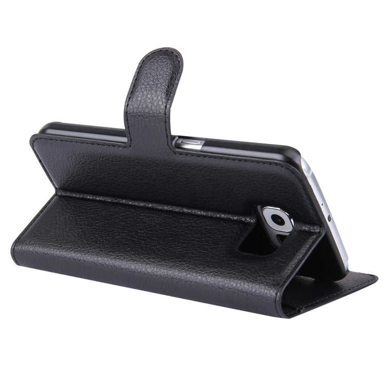 適用於三星蓋樂世 S6 / G920 荔枝紋左右開皮套 帶支架&卡槽&錢包