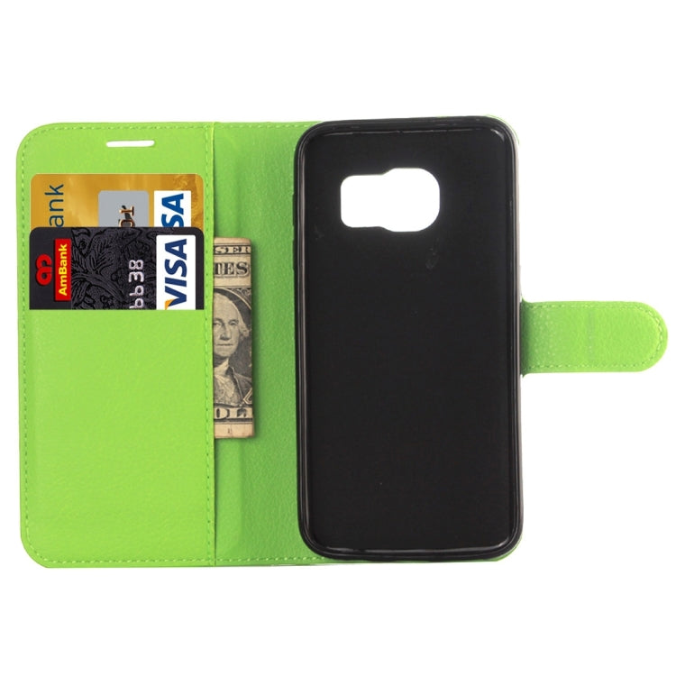 適用於三星蓋樂世 S7 / G930 荔枝紋左右開皮套 帶支架&卡槽&錢包