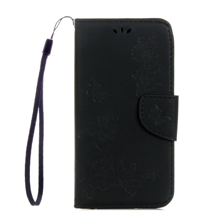 適用於三星蓋樂世 S8 壓花大蝴蝶圖案左右開皮套 帶支架&卡槽&錢包&手繩