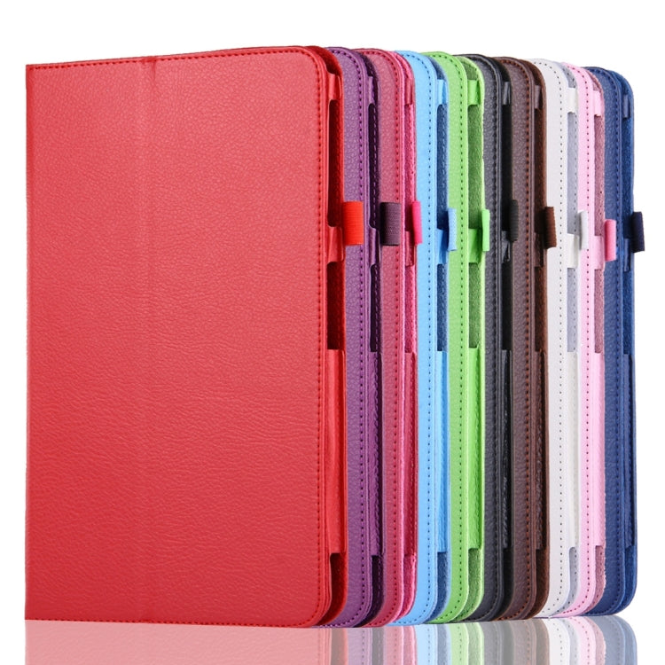 適用於三星 蓋樂世Tab A 10.1 / T580 荔枝紋左右開磁吸皮套 帶支架&智能休眠