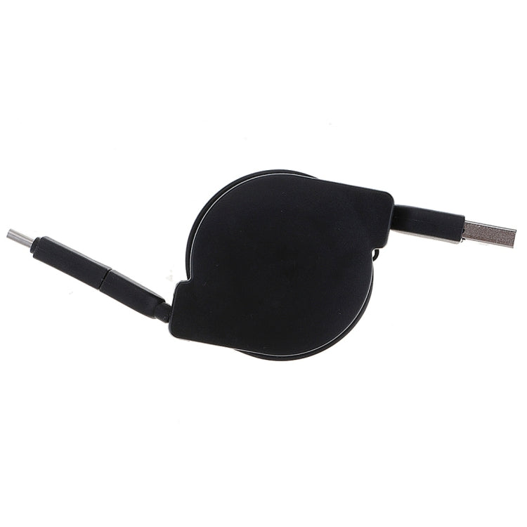 1米 2A Micro USB 轉Type-C二合一伸縮數據線充電線