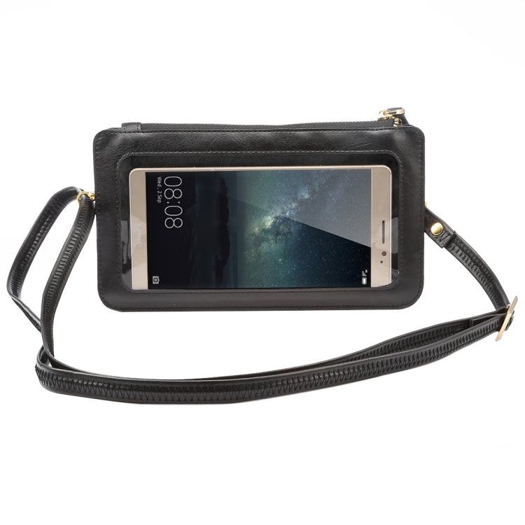 瘋馬紋全觸摸錢包式手提斜挎時尚手機包 華為Mate 8.適用於三星Note 8 Mega 6.3