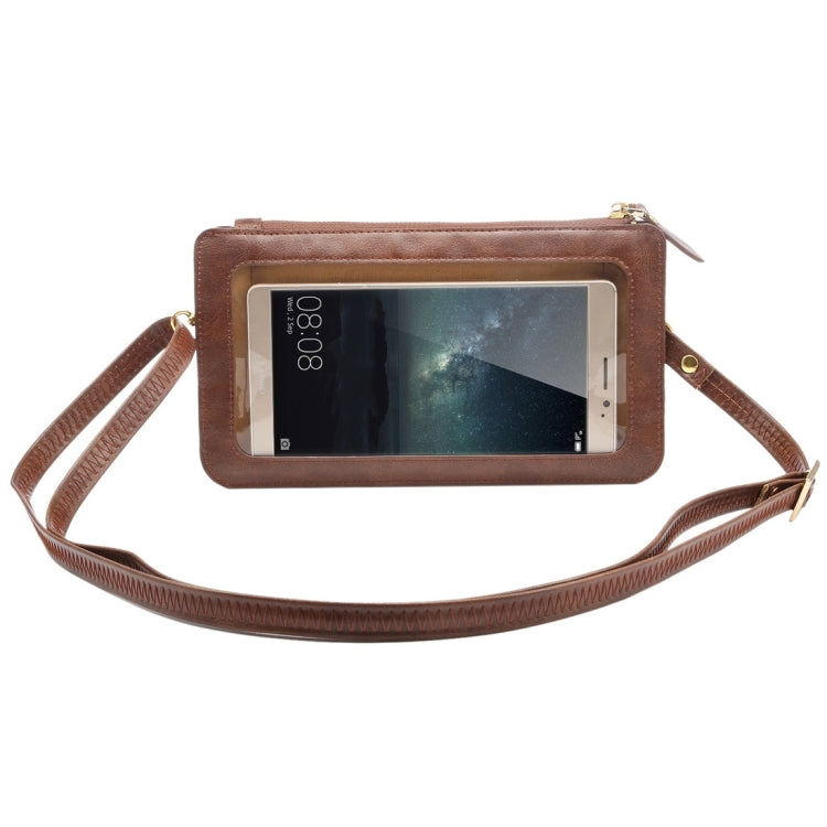 瘋馬紋全觸摸錢包式手提斜挎時尚手機包 華為Mate 8.適用於三星Note 8 Mega 6.3