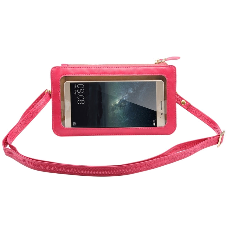 瘋馬紋全觸摸錢包式手提斜挎時尚手機包 華為Mate 8.適用於三星Note 8 Mega 6.3