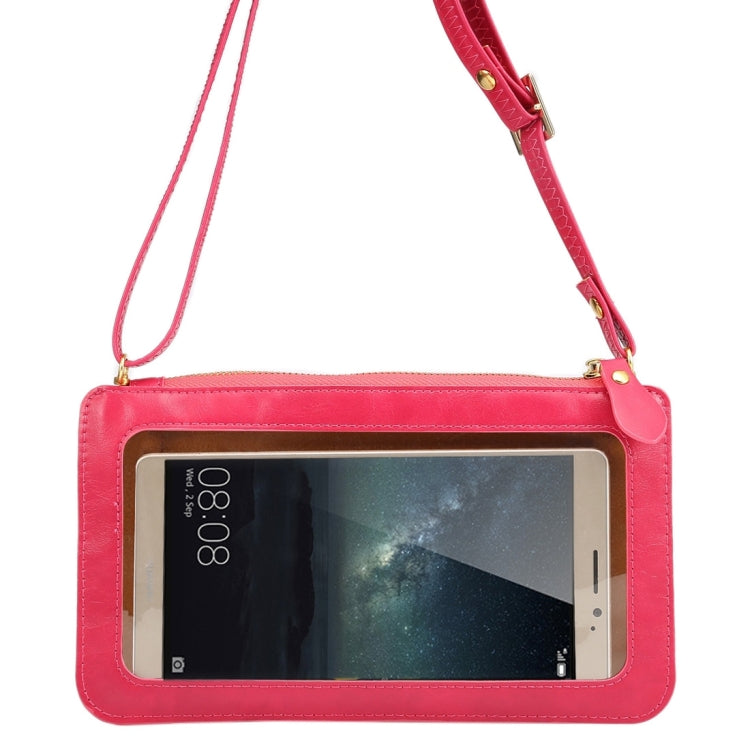 瘋馬紋全觸摸錢包式手提斜挎時尚手機包 華為Mate 8.適用於三星Note 8 Mega 6.3