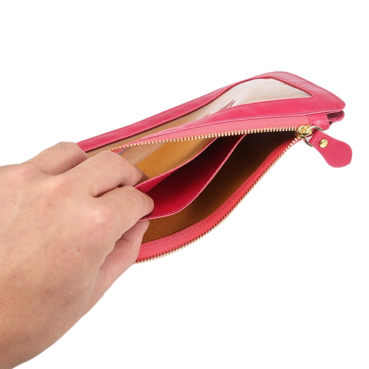 瘋馬紋全觸摸錢包式手提斜挎時尚手機包 華為Mate 8.適用於三星Note 8 Mega 6.3