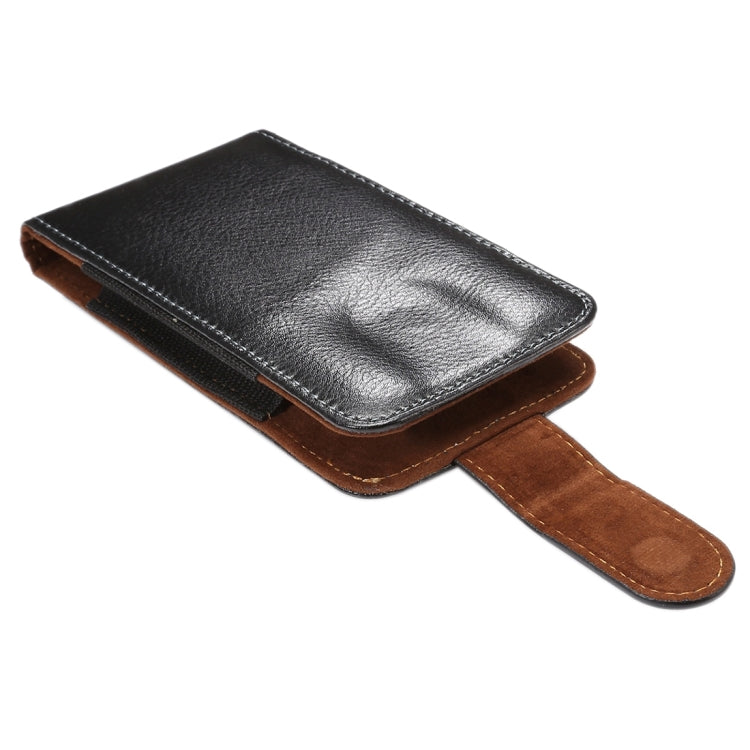 適用於蘋果    iPhone X    &三星蓋樂士S7 & S6 Edge & S6 & S5, 索尼Xperia Z5 & Z4 & Z3 華為P9 & P8, 等5.2寸相同規模機型通用 皮革荔枝紋可旋轉背夾扣上下開豎套掛腰包