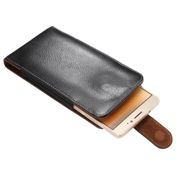 適用於三星蓋樂士Mega 6.3 / i9200 / i9208 / 9152 / 9158 / p709 等6.3寸相同規模機型通用 皮革荔枝紋可旋轉背夾扣上下開豎套掛腰包