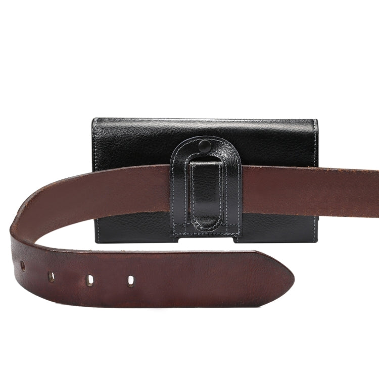 適用於三星蓋樂士Mega 6.3 / i9200 / i9208 / 9152 / 9158 / p709, 等6.3寸相同規模機型通用 皮革荔枝紋可旋轉背夾扣上下開橫套掛腰包