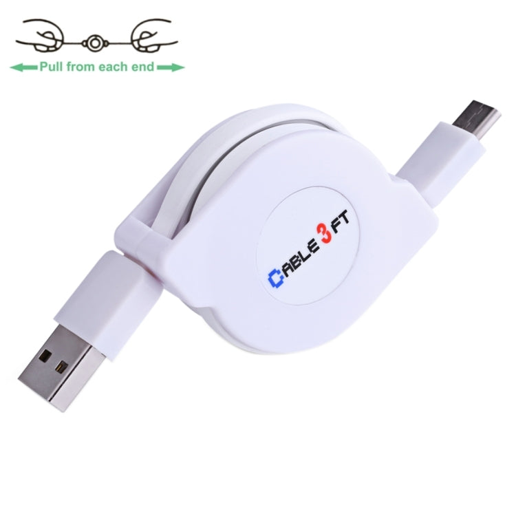 Type-C伸縮線數據線 110 銅芯絲 Type-C 轉 USB 充電數據線 長度：1米