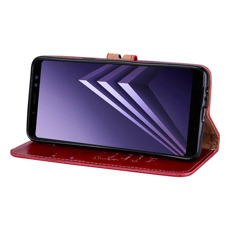 適用於三星 蓋樂世 A8  男女商務款油蠟紋左右翻蓋皮套帶支架卡槽錢包