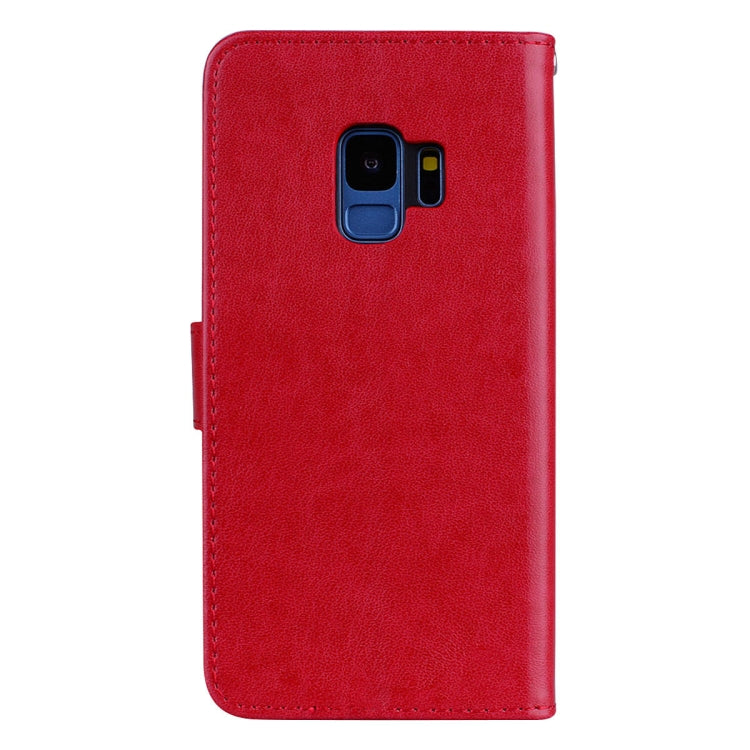適用於Samsung Galaxy S9 玫瑰壓紋左右翻蓋環保PU皮套 帶支架&卡槽&錢包