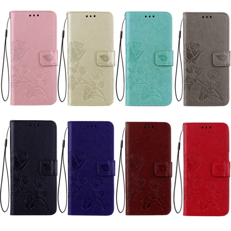適用於Samsung Galaxy S9 玫瑰壓紋左右翻蓋環保PU皮套 帶支架&卡槽&錢包