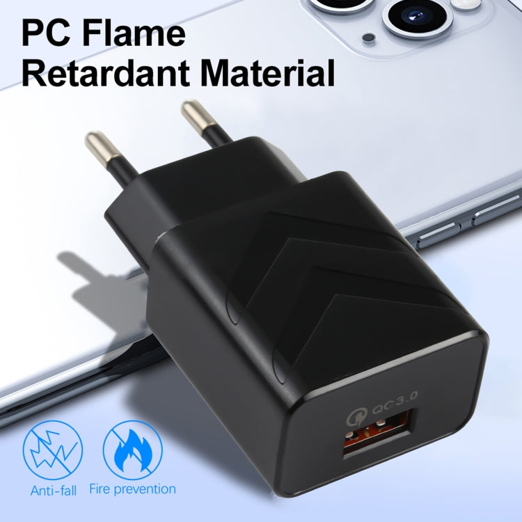 LZ-715 18W QC3.0 USB 單口快速旅行充，歐規