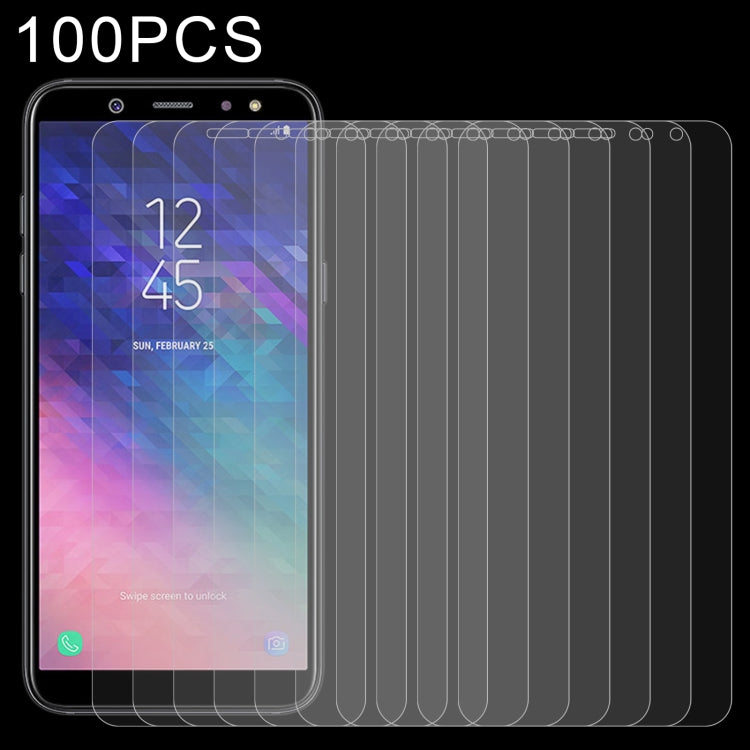 100個裝適用於三星Galaxy A6  0.26mm厚度 9H 2.5D弧邊鋼化玻璃膜