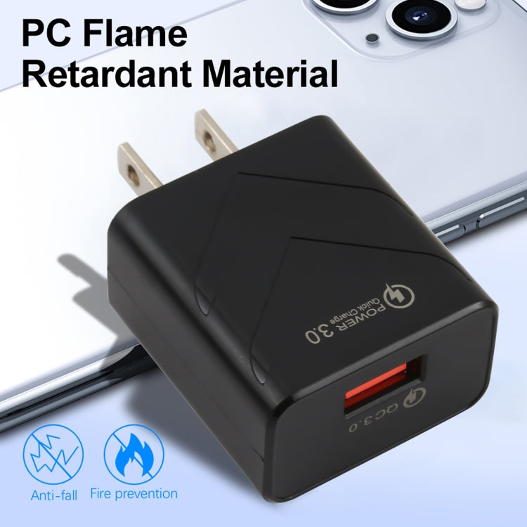 LZ-715 18W QC3.0 USB 單口快速旅行充，美規