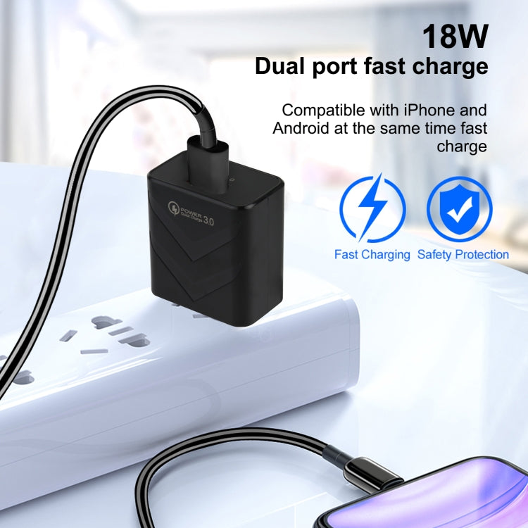 LZ-715 18W QC3.0 USB 單口快速旅行充，美規