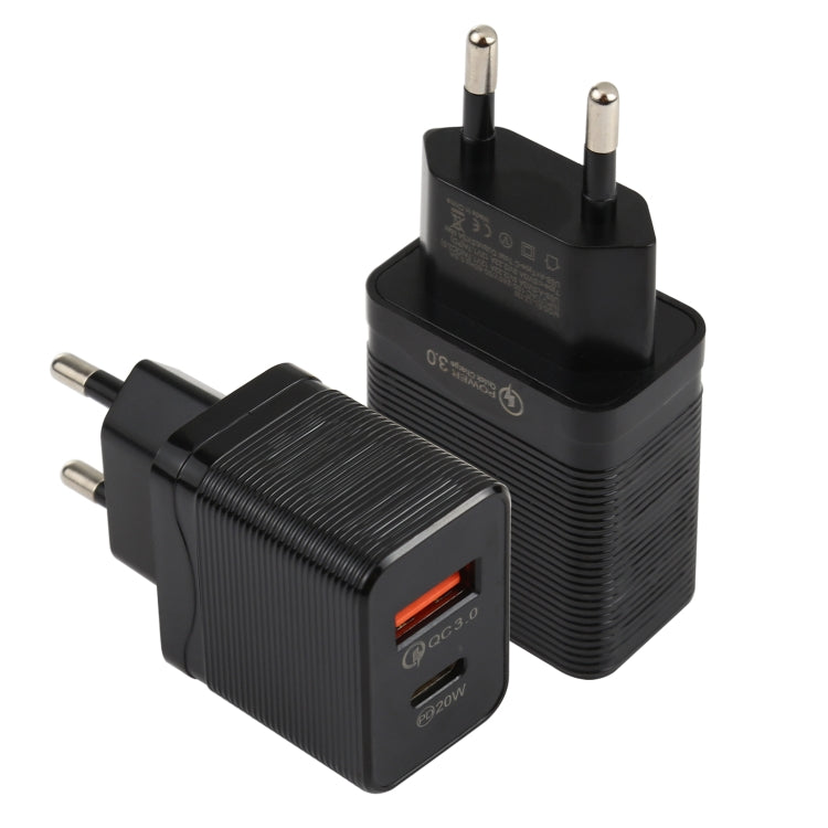 LZ-728 QC3.0 USB+PD 20W Type-C 快速旅行充，歐規