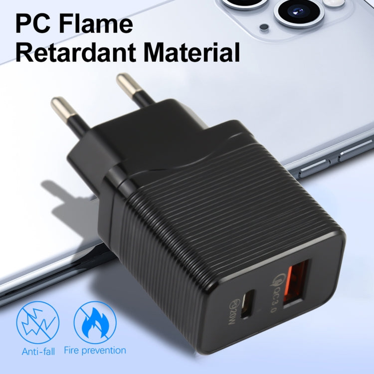 LZ-728 QC3.0 USB+PD 20W Type-C 快速旅行充，歐規