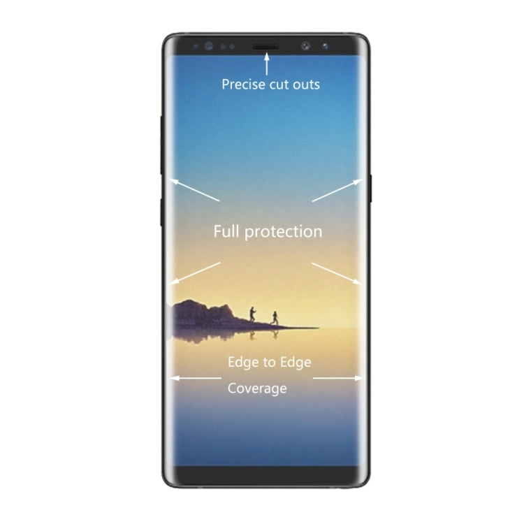 恩凱 草帽王子 適用於三星 蓋樂世Note 8 0.26mm厚度 9H表面硬度 3D曲面全屏覆蓋鋼化膜