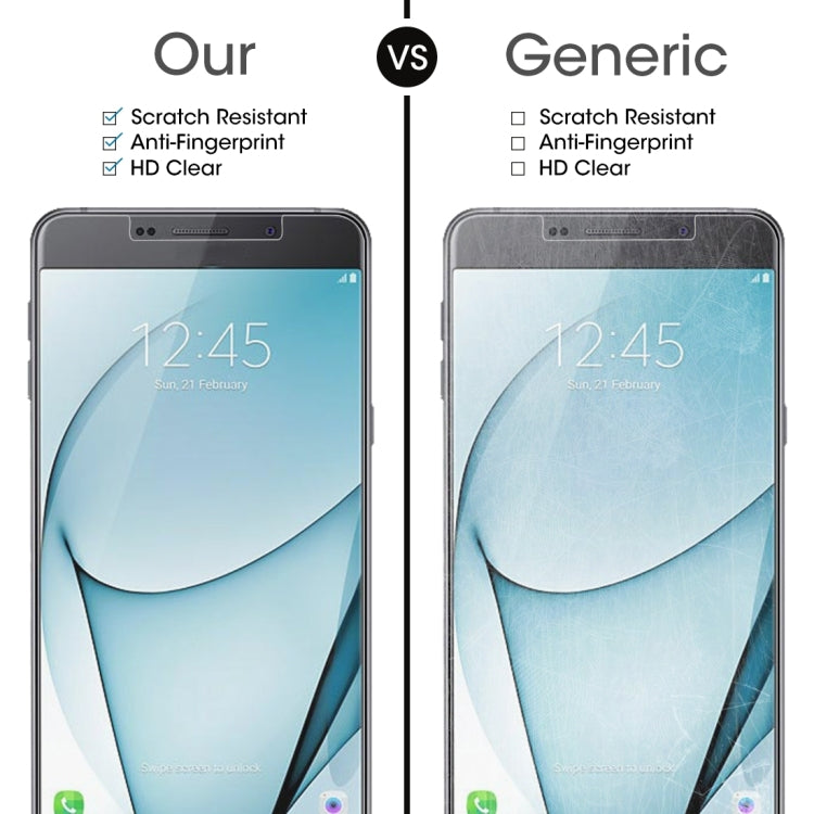 適用於三星Galaxy A9 Pro  10個裝 0.26mm厚度 9H 2.5D弧邊鋼化玻璃保護膜