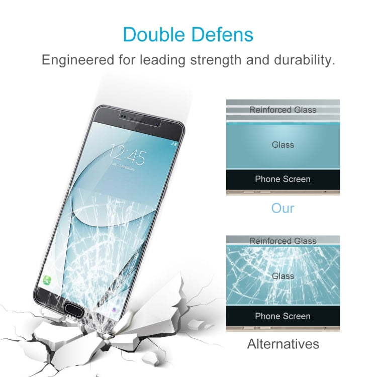 適用於三星Galaxy A9 Pro  10個裝 0.26mm厚度 9H 2.5D弧邊鋼化玻璃保護膜