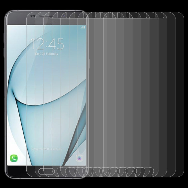 適用於三星Galaxy A9 Pro  10個裝 0.26mm厚度 9H 2.5D弧邊鋼化玻璃保護膜