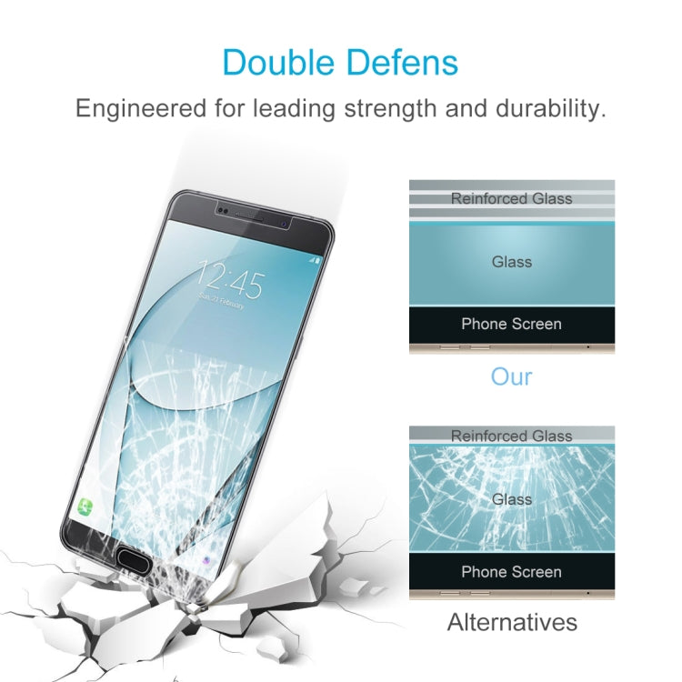適用於三星Galaxy A9 Pro  0.26mm厚度 9H 2.5D弧邊鋼化玻璃保護膜