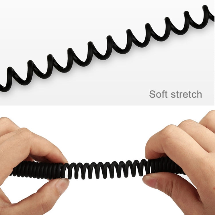 Micro USB 轉 USB 2.0 彈簧伸縮數據線 伸縮長度：30-100厘米