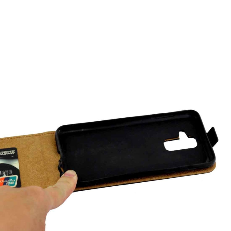 適用於三星 Galaxy A6 Plus  上下開TPU商務皮套 帶卡槽