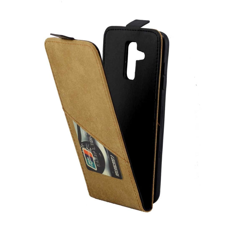 適用於三星 Galaxy A6 Plus  上下開TPU商務皮套 帶卡槽