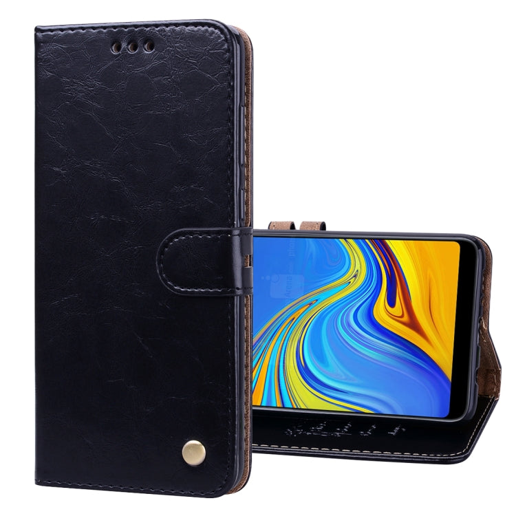 適用於三星 Galaxy A9  / A9s 商務款油蠟紋左右翻蓋皮套 帶支架&卡槽&錢包