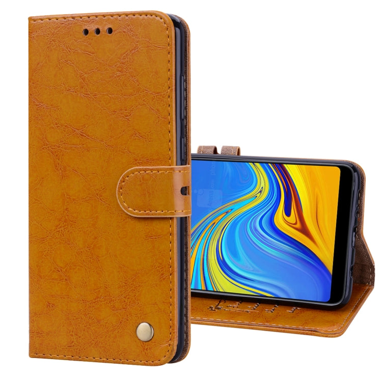 適用於三星 Galaxy A9  / A9s 商務款油蠟紋左右翻蓋皮套 帶支架&卡槽&錢包