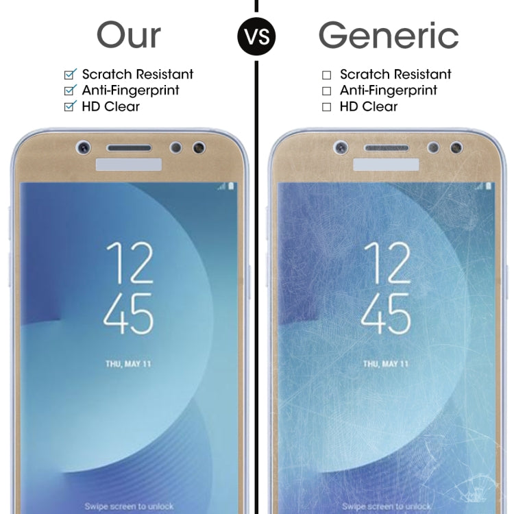 適用於Samsung Galaxy J5  歐版 0.26mm厚度 9H表面硬度 2.5D弧邊 絲印全屏覆蓋鋼化玻璃保護膜