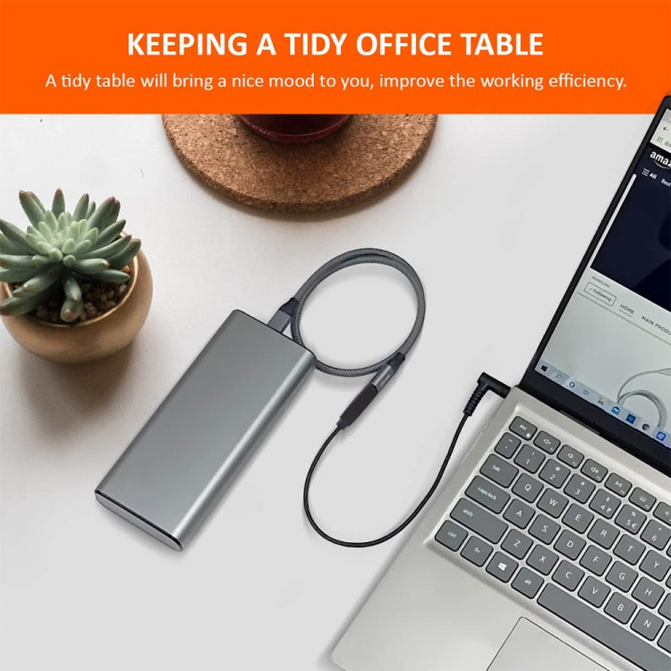 Type-C 轉 4.0 x 1.7mm筆記本電源充電線 線長：約1.5米