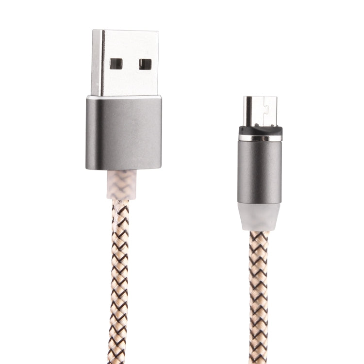 Micro USB to USB 2.0 可360度旋轉 編織線 強磁性充電線，帶LED指示燈，線長: 1米