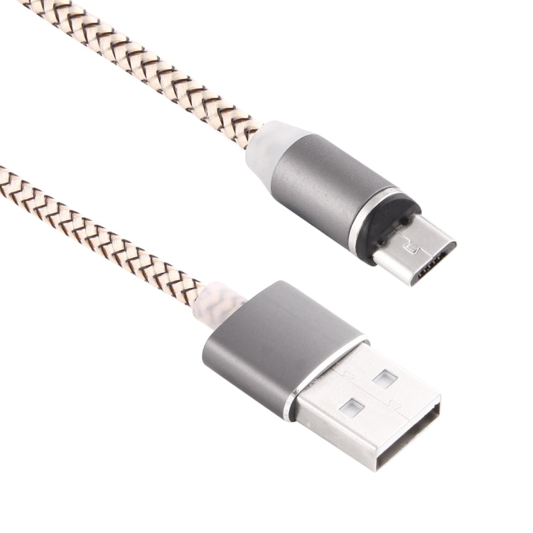 Micro USB to USB 2.0 可360度旋轉 編織線 強磁性充電線，帶LED指示燈，線長: 1米