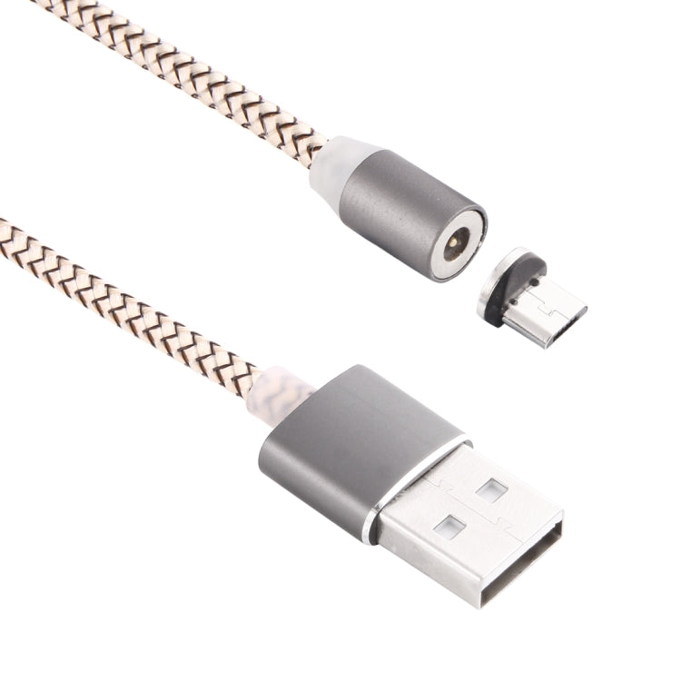 Micro USB to USB 2.0 可360度旋轉 編織線 強磁性充電線，帶LED指示燈，線長: 1米