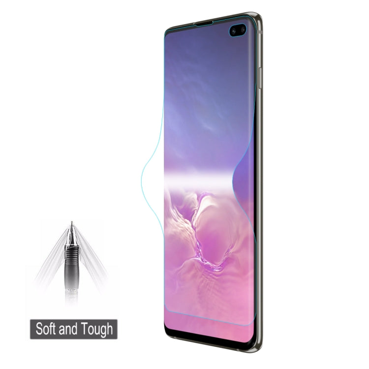 恩凱 草帽王子 適用於三星 蓋樂世S10+ TPU+TPE+PET材質 0.1mm 3D全屏防爆軟膜 水凝膜