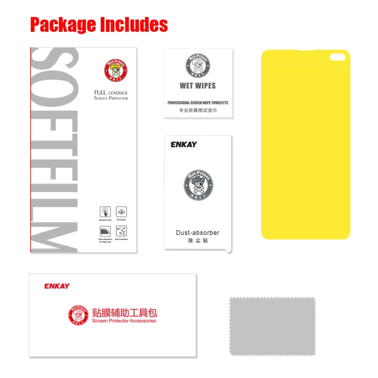 恩凱 草帽王子 適用於三星 蓋樂世S10+ TPU+TPE+PET材質 0.1mm 3D全屏防爆軟膜 水凝膜